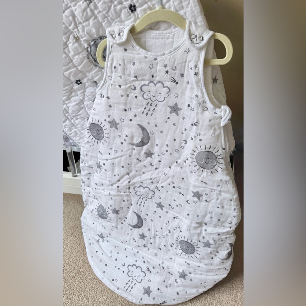 Pottery Barn Kids Sleep Sack with Gray Celestial Design